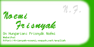 noemi frisnyak business card
