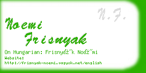 noemi frisnyak business card